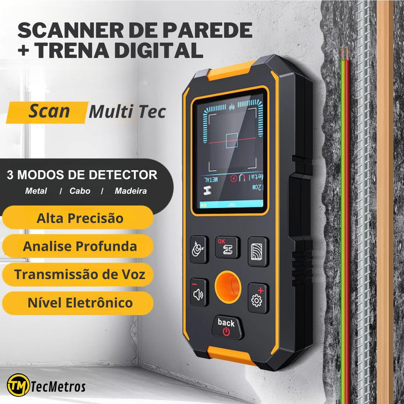 Scanner de Parede + Trena Digital SCAN MULTITEC