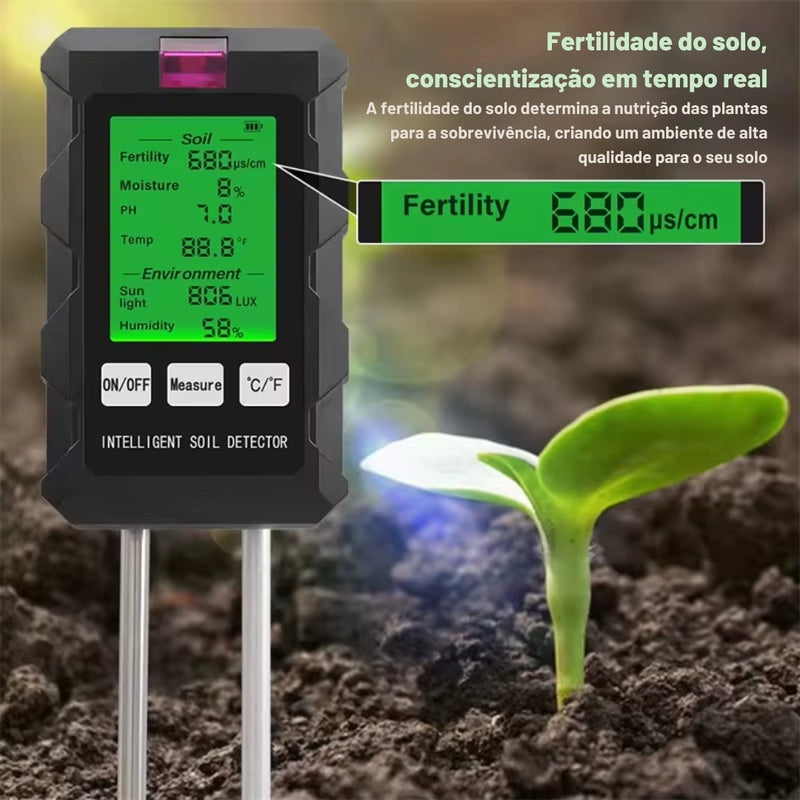 Testador de Solo 6 em 1 Agricultura e Jardinagem