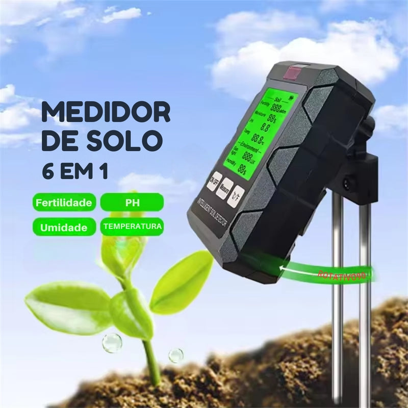Testador de Solo 6 em 1 Agricultura e Jardinagem
